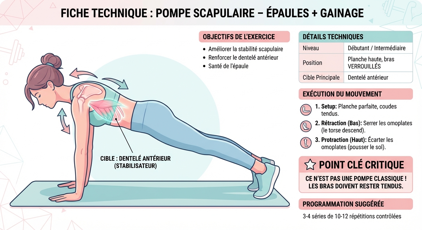 Exercice scapula push-up
