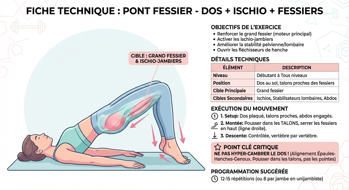 Exercice pont fessier