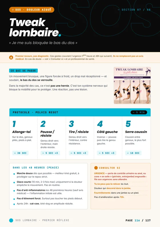 Protocole SOS lombaire